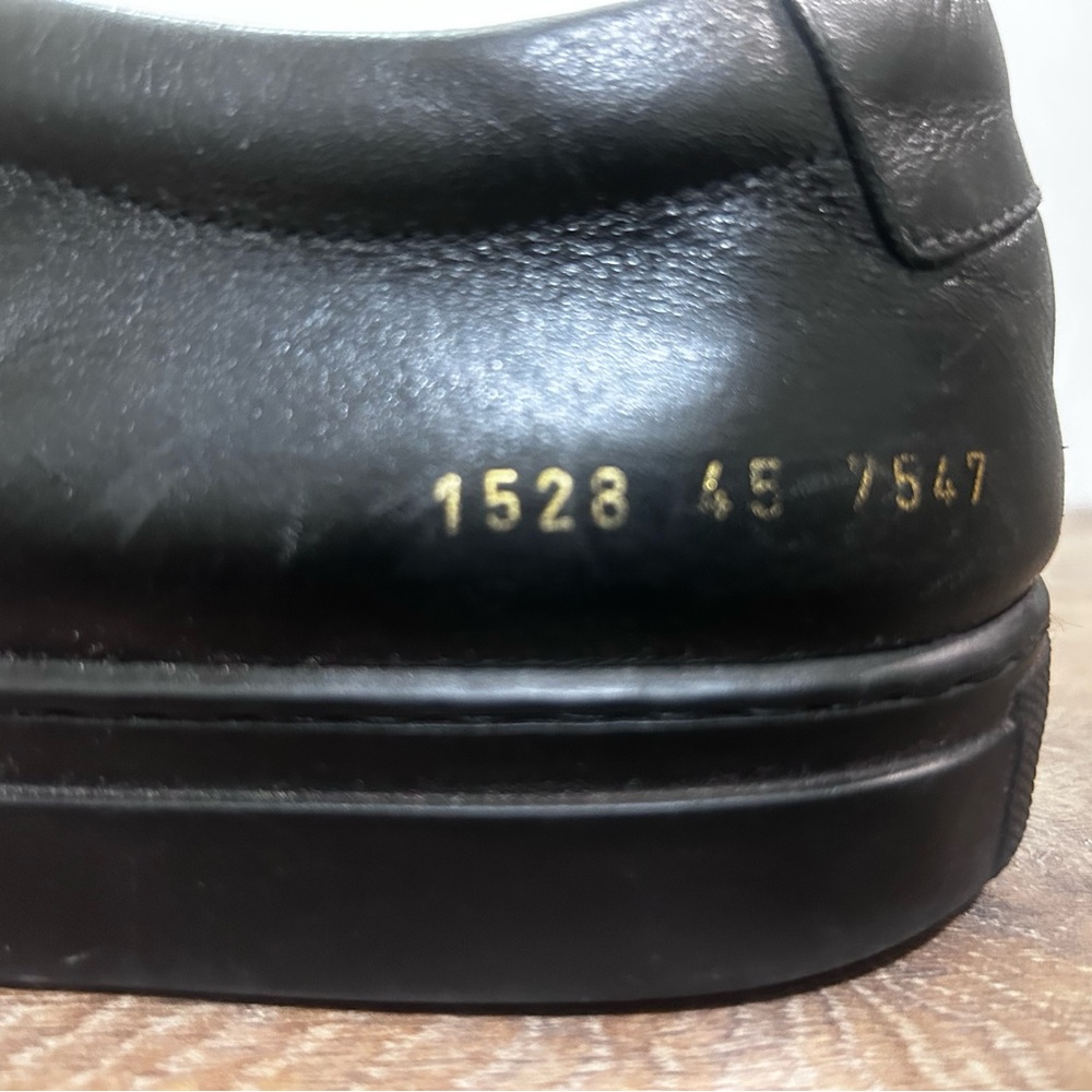 Common Projects Black Leather Sneakers - size 45 (12)